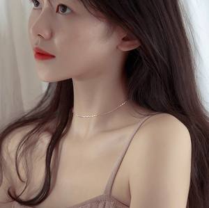 Collana Choker in Argento Sterling 925 Placcato Oro Rosa con Design Semplice Ispirato ai Follower di Instagram - Product Image 5