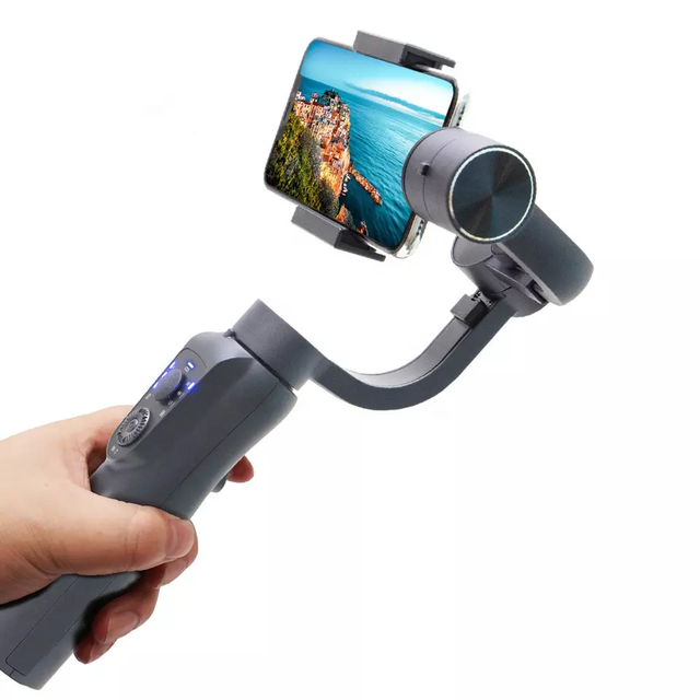 Kaliou S5B 3- Wireless Aluminum Alloy Camera Stabilizer Tripod Selfie Stick Gimbal Face Tracking for Phone Handheld Camera