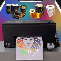 Imprimante d'étiquettes jet d'encre A3 de 33 cm de largeur, machine d'impression d'étiquettes en rouleau, imprimante d'étiquettes couleur UV avec impression de vernis