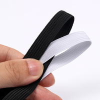 Bande élastique plate en polyester extensible personnalisée de 1/4 pouce et 1/8 pouce pour accessoires vestimentaires