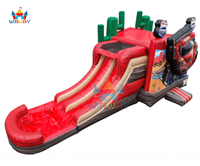 Château gonflable à thème automobile américain avec toboggan - Château gonflable à thème automobile pour enfants pour les fêtes en plein air