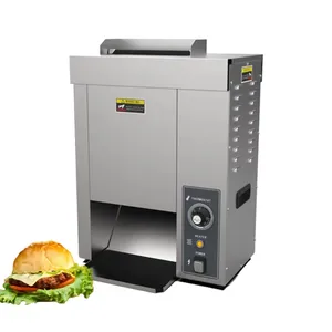 Çin burger makinesi tam otomatik çift katmanlı hamburger ekmek makinesi hamburger kızartma makinesi
