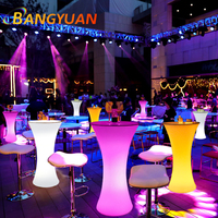 Meubles de bar LED, tables de fête pour boîte de nuit, événements, banquets, tabourets de bar portables, table à cocktails lumineuse 16 couleurs, table moderne RGB