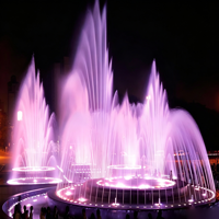 Fuente Musical de Acero Inoxidable Hecha a Medida para Decoración de Jardín Interior y Exterior con Cortina de Agua