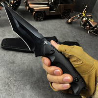 Couteau de camping et de bushcraft en acier inoxydable 5Cr13, lame fixe, manche en nylon, pour la défense personnelle, très vendu