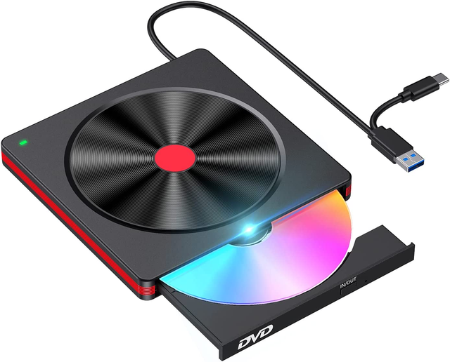 For Laptop Desktop Computer Optical Drive Type-c External Dvd Drive Usb 3.0 Portable Cd/dvd + Drive Slim Cd Rom Burner
