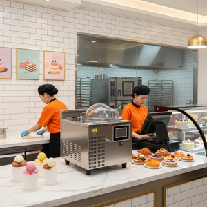 Máquina de Helado Individual de 220V50Hz, Totalmente Automática, para Hacer Helado de Frutas y Nueces Frescos, 3 en 1, con Función de Exhibición - Product Image 1