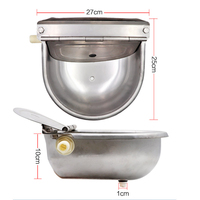 Abreuvoir automatique en acier inoxydable de type flotteur pour bétail, chevaux, moutons, vaches, porcs avec tuyau d'eau de 1,5 m