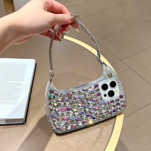Étui de téléphone avec sangle scintillante en diamant de luxe pour <span class=keywords><strong>iPhone</strong></span> 15 <span class=keywords><strong>Pro</strong></span> <span class=keywords><strong>Max</strong></span> 16 <span class=keywords><strong>14</strong></span> Plus 11 12, coque élégante avec strass - Product Image 2