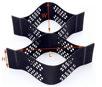 Géocell en HDPE texturé pour la protection des murs de soutènement verticaux, Géocell en nid d'abeille 3D pour la stabilisation des talus