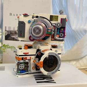 Weile Creative Brick Retro Camera Model <b>Building</b> <b>Blocks</b> 400-800 Pieces DIY Desktop Ornament For Teens And Kids - Product Image 5