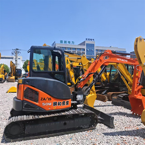 Mini-excavatrice sur chenilles Hitachi ZX50U <span class=keywords><strong>d</strong></span>'occasion <span class=keywords><strong>d</strong></span>'origine japonaise, 5 tonnes, godet de 0,19 m³, certifiée CE, petite pelle pour la construction routière - Product Image 2