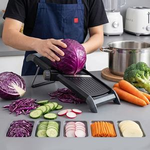 LOVFE Juego de Regalo Personalizado para Cocina, Cortador de Verduras Multifuncional Manual de Acero Inoxidable, Rebanador de Frutas, Mandolina - Product Image 1