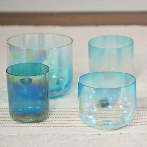 Coffret <span class=keywords><strong>de</strong></span> bols chantants en cristal Jinfang pour les chakras, accordés à la perfection pour la sonothérapie, toutes notes incluses, avec anneaux en O et maillets offerts - Product Image 4