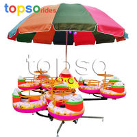 Manège portable pour enfants en forme de mini-carrousel à donuts, 9 places, pour usage en centre commercial