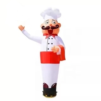 Danseur gonflable d'air de chef pour le chef gonflable fait sur commande de main d'agitant de la publicité de restaurant