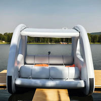 Moteur de bateau gonflable à énergie solaire de luxe de qualité des fabricants Hausboot Villa gonflable à eau électrique Bateau-maison flottant
