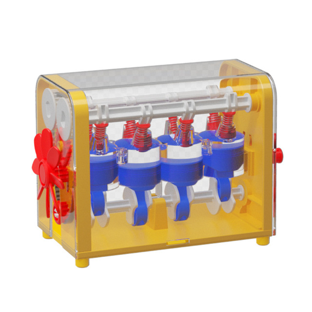 Engine Assembly Science Experiment Kit for 4-6Y Kids-Mechanical DIY Educational Toy with Plastic Components