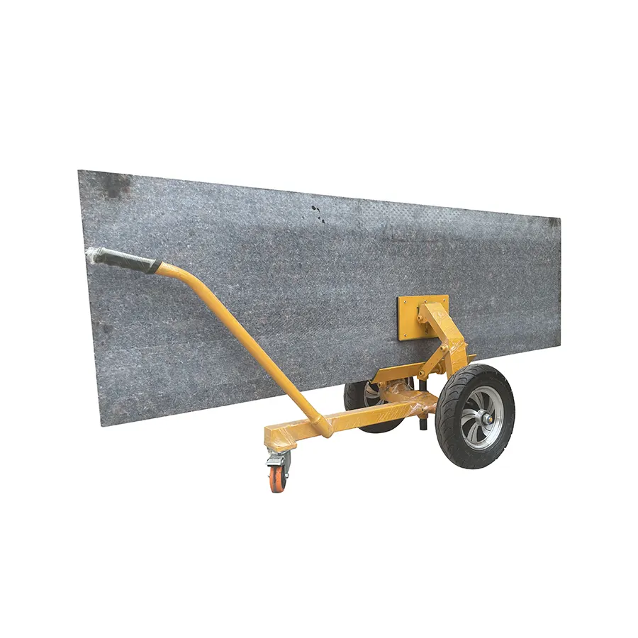 Customized Yellow Self-Locking Stone Splint Trolley Dolly New Design Handling Equipment for Industry Machinery Transportation