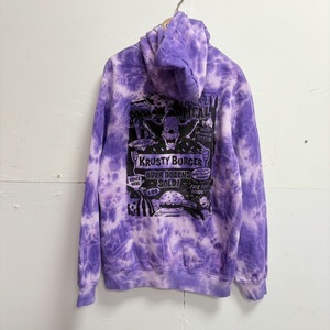 Sweat à capuche unisexe surdimensionné personnalisé, écologique, tie-dye, imprimé graphique Simpsons Krusty Burger, coupe ample, poche, coupe-vent, automne, hip-hop - Product Image 2