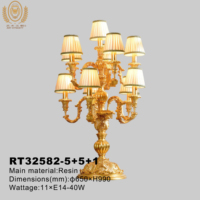 Lampe de chevet de luxe européenne traditionnelle en verre mosaïque, laiton turc, LED, sculpture en verre de Murano, tactile