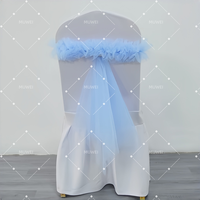 MUWEI Nœuds décoratifs en tulle pour dossier de chaise, pour housses de chaise de mariage et de fête, pour la décoration d'événements et de banquets