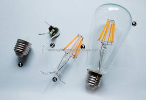 Светодиодные лампы Эдисона с регулируемой яркостью в винтажном стиле, теплый наполнитель, 4 Вт (эквивалент <span class=keywords><strong>40</strong></span> Вт), ST64 цвет, 2300K E26 base - Product Image 2