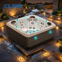 Bain à remous extérieur en acrylique pour 5 personnes, idéal pour hôtels et maisons – Baignoire de massage intelligente JOYEE, best-seller de notre usine.