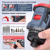 Perceuse-visseuse sans fil 21V à moteur brushless, mandrin à cliquet, couple élevé, vitesse variable en continu, réversible, pour réparation automobile professionnelle