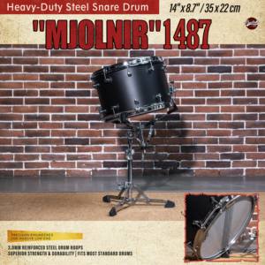 Beatello |   Directo de Fábrica |   Caja de Ritmos de Acero Resistente de 14 x 8.7 Pulgadas con Aros Reforzados de 3.0 mm |   Kits de Batería de <span class=keywords><strong>Rock</strong></span>/Metal |   Actualización Profesional |   Negro - Product Image 2