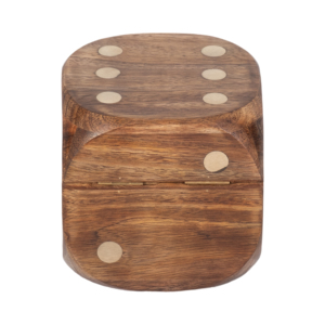 Scatola per Dadi in Legno di Mango per Giochi da Tavolo, Decorazione per Soggiorno e Tavolino, Gioco per Famiglie con Dettagli in Ottone - Product Image 5