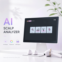 Système d'observation numérique du cuir chevelu WiFi AI 50X 100X 200X pour salon de coiffure