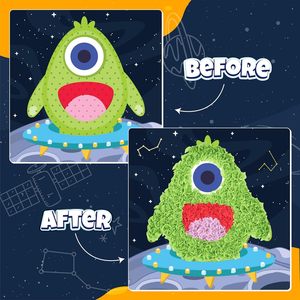 Tạo Ra Mess Miễn Phí Dự Án Nghệ Thuật Thủ Công Mỹ Nghệ Poking Kit DIY Cảm Giác Hoạt Động Poke Trong Vải Set Cho Trẻ Mới Biết Đi - Product Image 3