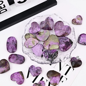 Großhandel Natürlicher Kristall Energieheilender Handgefertigter Atlantisit Herzförmiger Handstein zur Dekoration - Product Image 1