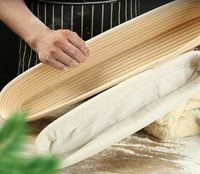 Spatule ovale en rotin pour la cuisson des baguettes européennes - Kit écologique antiadhésif facile à nettoyer - 3 pièces pour la cuisine et la restauration