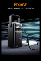 Batería Externa Portátil de Alta Capacidad de 50000 mAh con Carga Rápida 3.0 de 22.5 W para Teléfonos Inteligentes y Tabletas Tipo-C PD