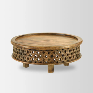 Table basse en bois avec structure en fer pour salon - Design moderne et luxueux, durable et facile à nettoyer, meubles pour la maison - Product Image 3