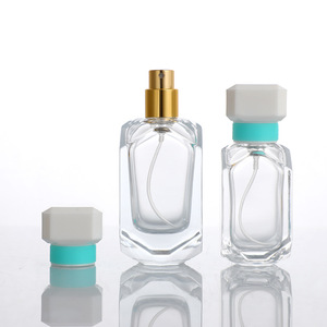 PremiumDesign Clear <b>Glass</b> <b>Empty</b> Perfume <b>Bottle</b> Press Spray Refillable Cosmetic Sample <b>Bottle</b> 30ml - Product Image 2