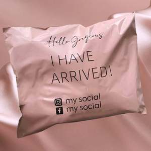 Custom Logo Printed Eco-Friendly Poly Shipping Mailer Pink Envelopes Waterproof Biodegradable Recyclable Courier Bags <b>Shoes</b> Fur - Product Image 5