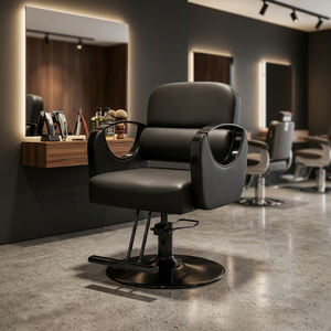 Sillón de Barbería Hidráulico Reclinable de Diseño Vintage para Salón de Belleza - Product Image 3