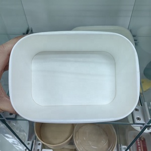 Tazones Rectangulares de Papel Kraft Impresos Personalizados, Recipientes Desechables para Llevar, Tapas Gruesas, Cajas de Embalaje para Comida Rápida, Cajas Mate - Product Image 5