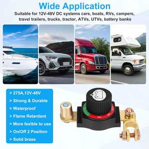 COZY CZY-SW244 12V-48V 300A Interruptor <span class=keywords><strong>de</strong></span> Desconexión <span class=keywords><strong>de</strong></span> Batería Impermeable <span class=keywords><strong>de</strong></span> Poste Superior Amarillo ABS/Cobre, Interruptor Maestro <span class=keywords><strong>de</strong></span> Encendido/Apagado para Coche y RV - Product Image 3