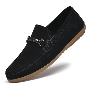 Chaussures bateau décontractées pour hommes, grandes tailles, en cuir véritable, saison été/printemps, dessus en daim, semelle intérieure - Product Image 2