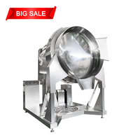 Agitateur planétaire industriel automatique pour la cuisson de la pâte de gingembre et d'ail Mélangeur de bouilloire pour le chauffage au gaz Mélangeur de cuisson