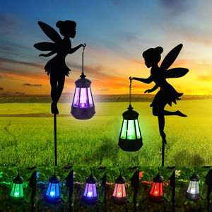 Nouvelle lanterne solaire LED pour chien à thème féerique, éclairage au sol en fer forgé, silhouette certifiée ROHS, DC, décoration de jardin - Product Image 3