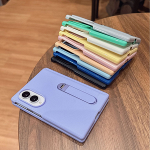 เคสแบบเต็มตัวสำหรับ Samsung Z Fold8, 360 °   ขาตั้งแบบหมุนได้, ฝาครอบ PU พร้อมฟิล์มกันรอยหน้าจอ, เคสโทรศัพท์แบบพับได้กันกระแทก - Product Image 2