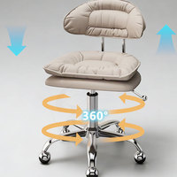 Ensemble de chaise de manucure de luxe en gros avec tabouret roulant en cuir – Mobilier professionnel pour salon de manucure