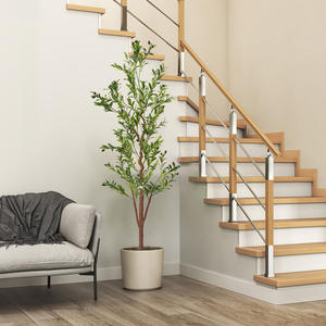 Árbol de Olivo Artificial de Plástico con Hojas y Frutos Realistas, Planta Artificial Realista para la Entrada del Hogar, Decoración Navideña y de Pascua - Product Image 1