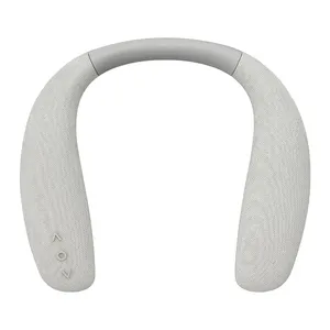 가제트 전자 귀없는 목 웨어러블 휴대용 블루투스 이어폰 스피커 패브릭 커버