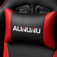 ALINUNU Chaise de jeu ergonomique à dossier haut pour usage domestique, en cuir PU, avec repose-pieds